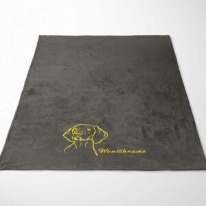 Alternative view of Fleecedecke Vizsla Kurzhaar personalisiert