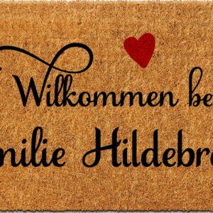 Alternative view of Personalisierte Kokos Fußmatte Herzlich Willkommen