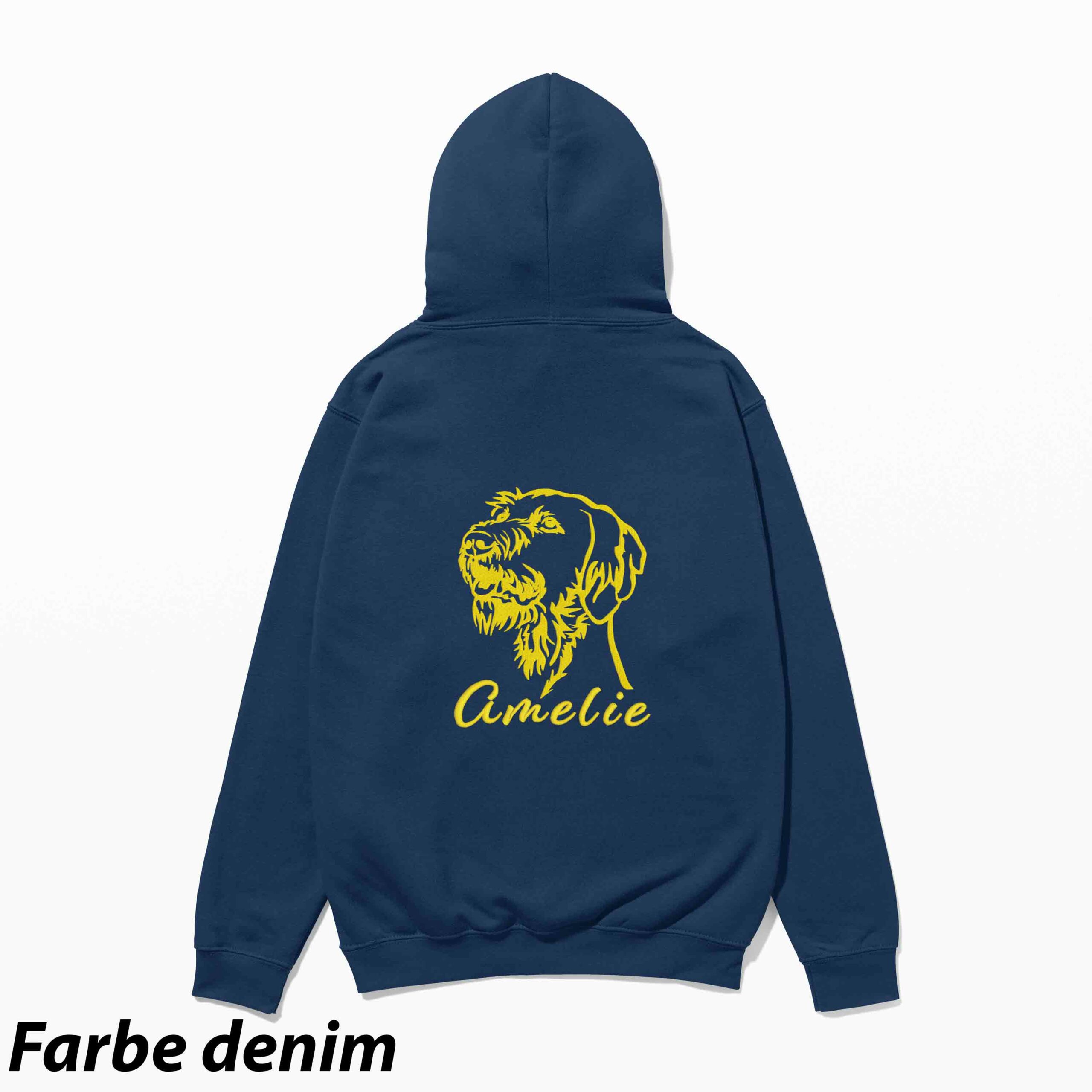 Hoodie mit Stick Vizsla Drahthaar personalisiert – Bild 6