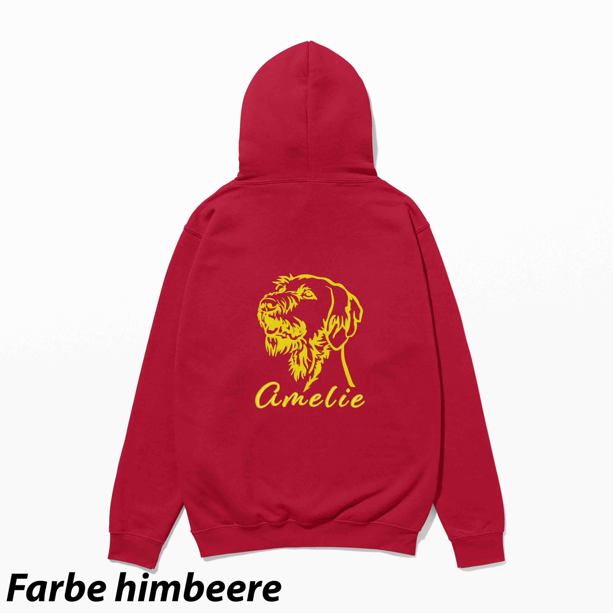 Hoodie mit Stick Vizsla Drahthaar personalisiert – Bild 7