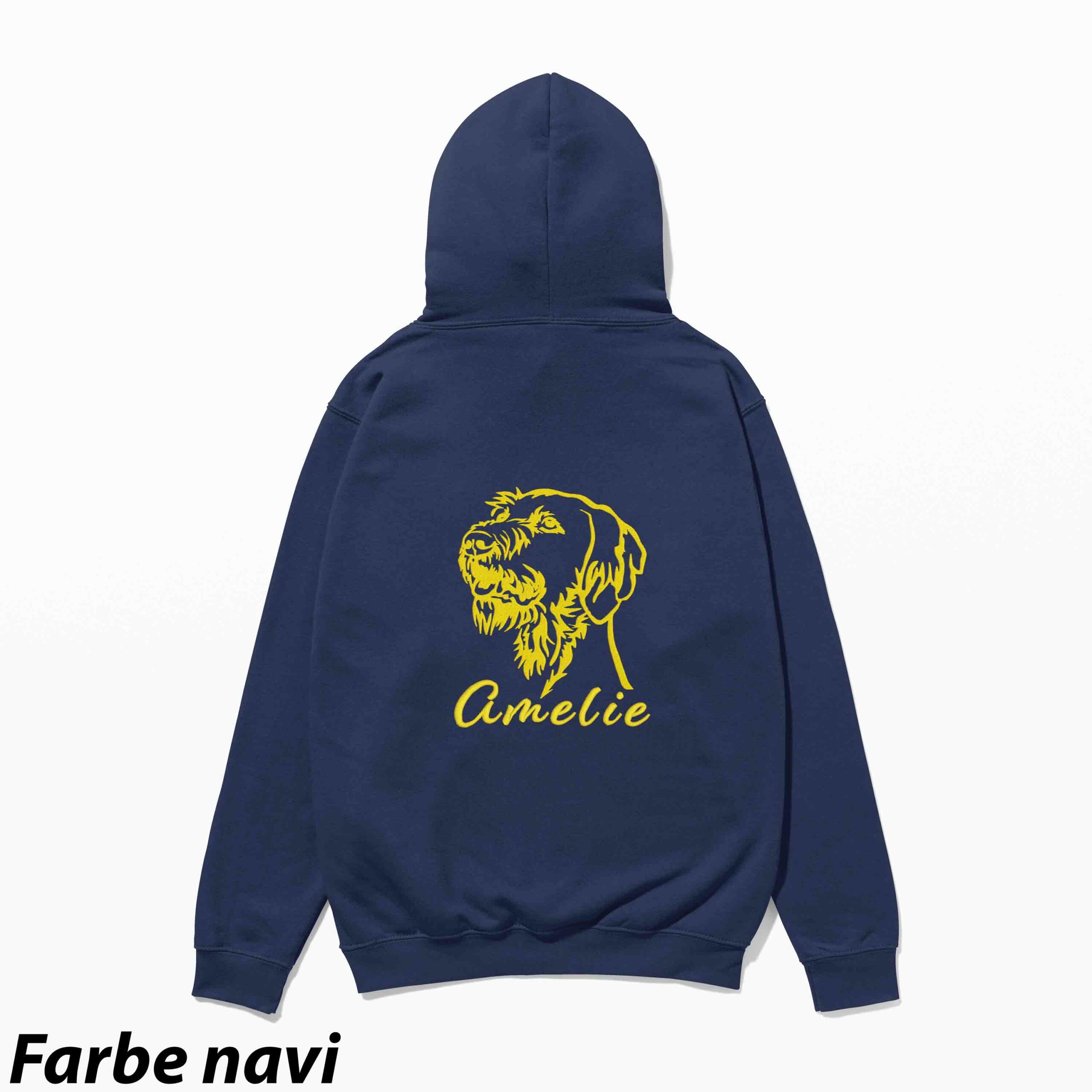 Hoodie mit Stick Vizsla Drahthaar personalisiert – Bild 4