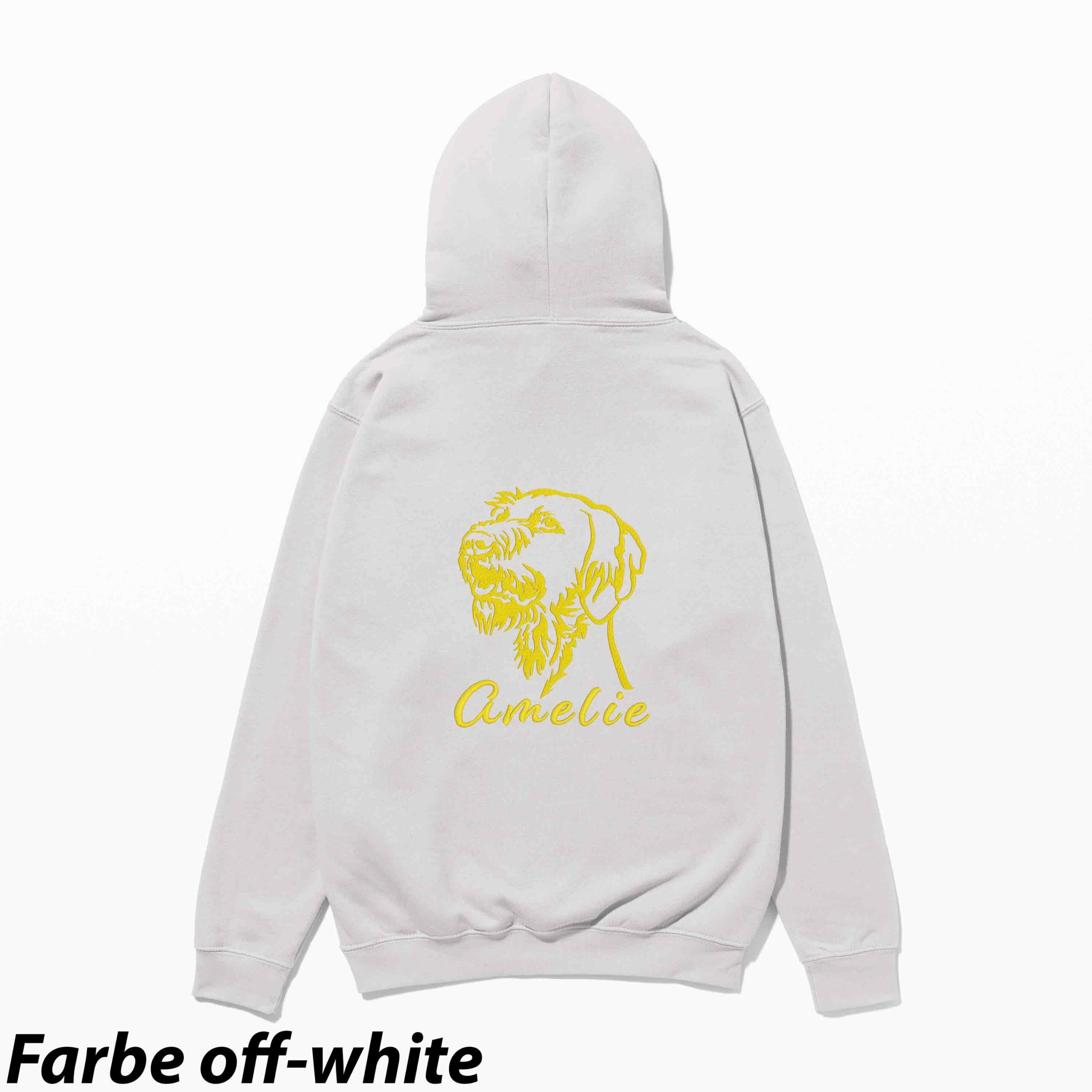 Hoodie mit Stick Vizsla Drahthaar personalisiert – Bild 2