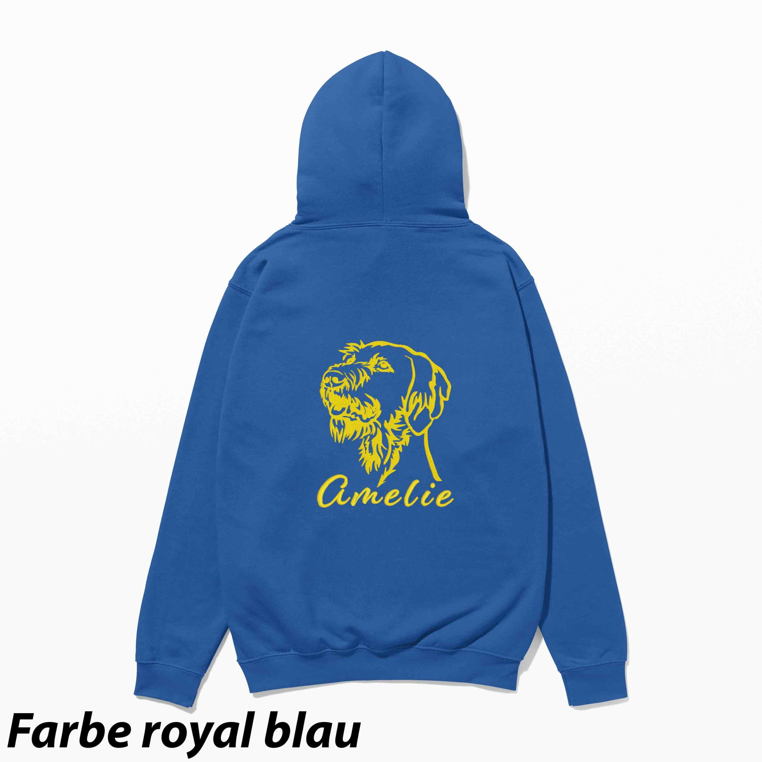 Hoodie mit Stick Vizsla Drahthaar personalisiert – Bild 5