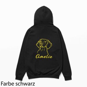 Hoodie mit Stick Vizsla Kurzhaar personalisiert