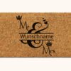 Personalisierte Kokos Fußmatte Mr. & Mrs.