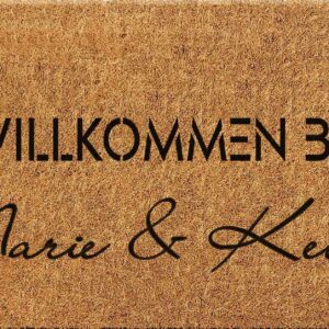 Alternative view of Personalisierte Kokos Fußmatte Willkommen bei